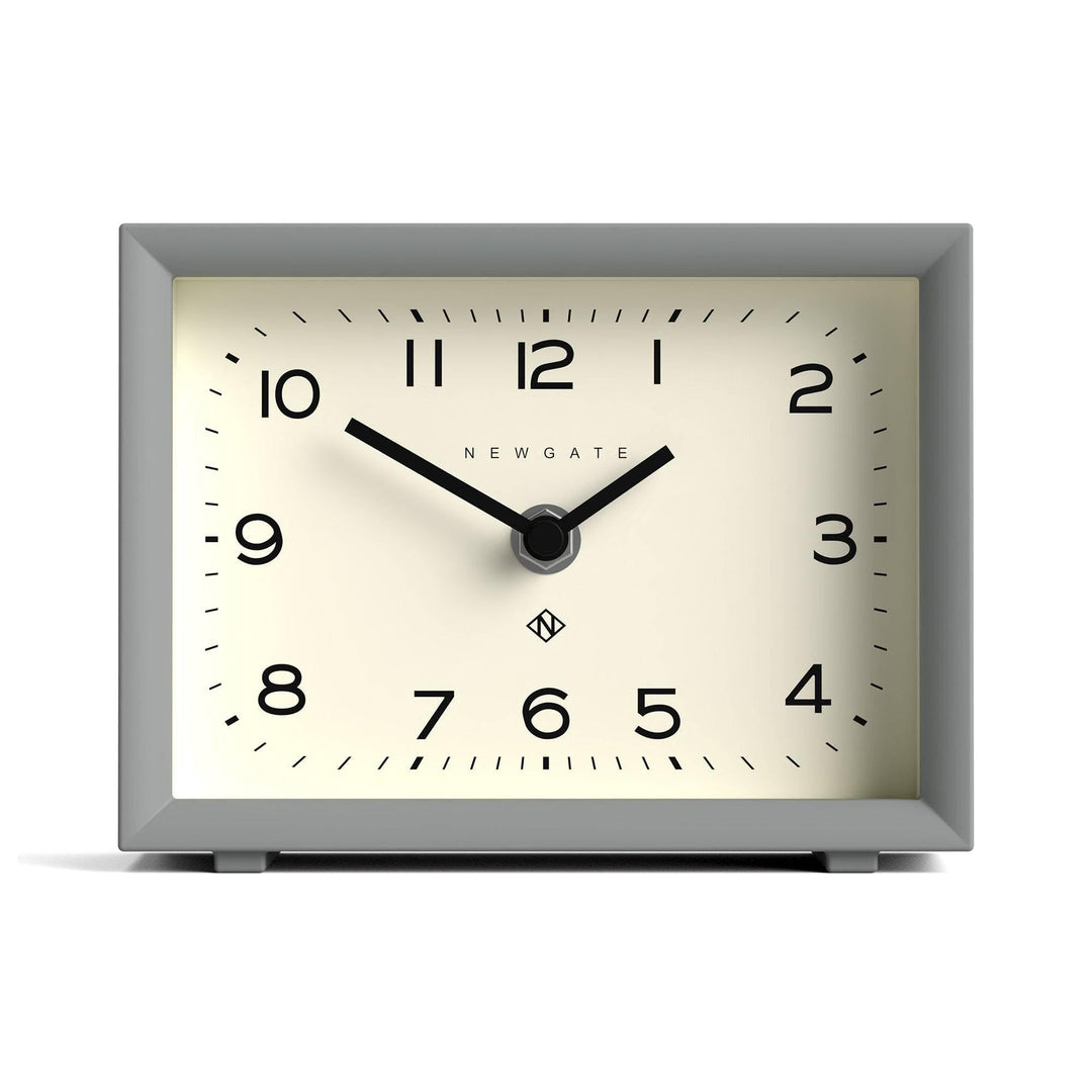 NEWGATE® 'Henry' Kaminuhr - Moderne rechteckige LED-Uhr in Grau, ideal für Schreibtische, Tische, Re