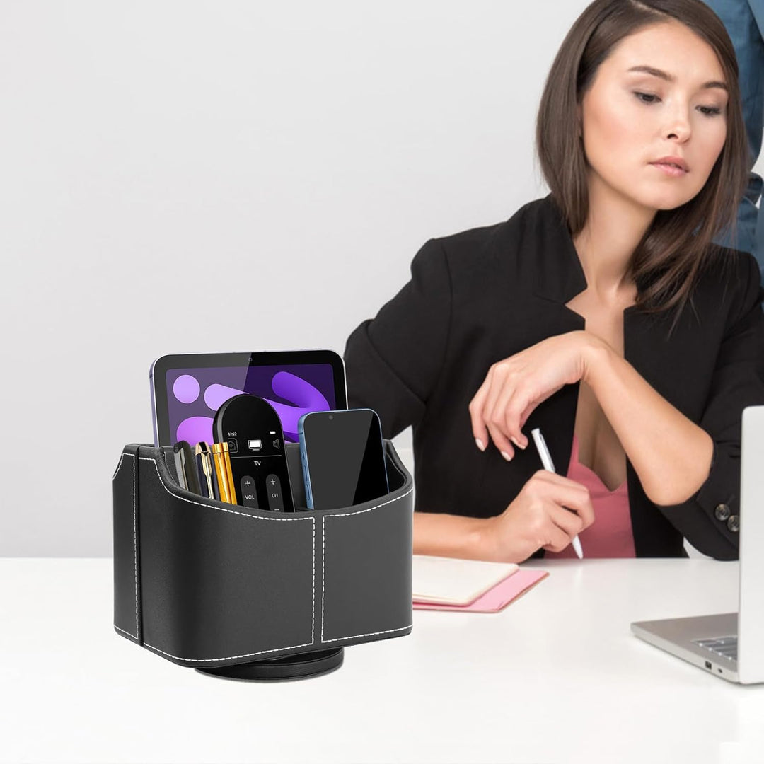 Schreibtisch Organizer,360° Rotierende Grosse Kapazitätstifte Schreibtisch Stiftehalter mit 5 Fächer