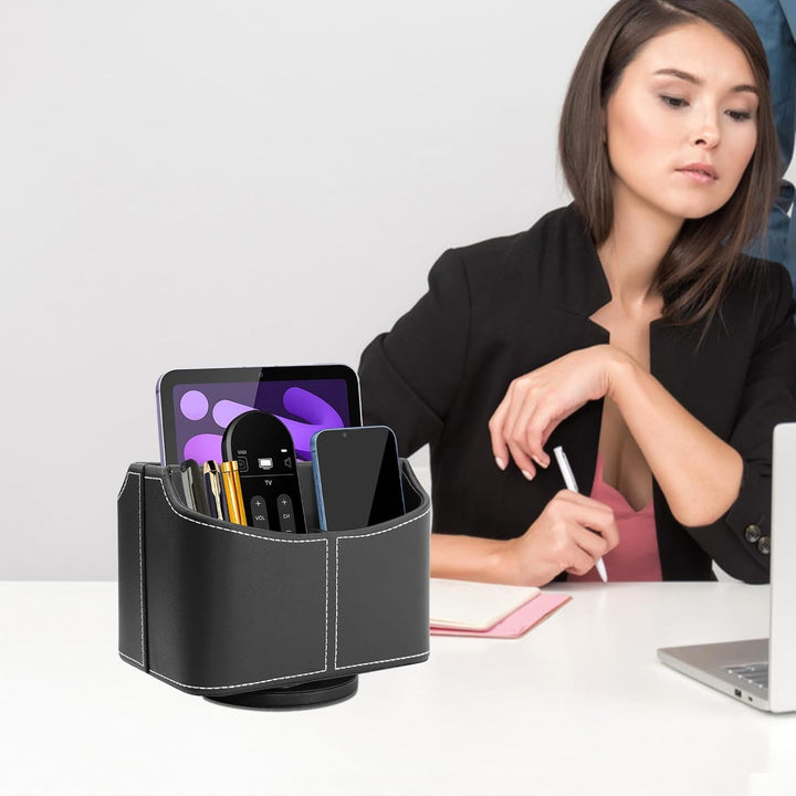 Schreibtisch Organizer,360° Rotierende Grosse Kapazitätstifte Schreibtisch Stiftehalter mit 5 Fächer
