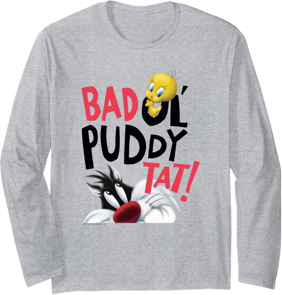 Looney Tunes Sylvester and Tweety Bad ol' Puddy Langarmshirt