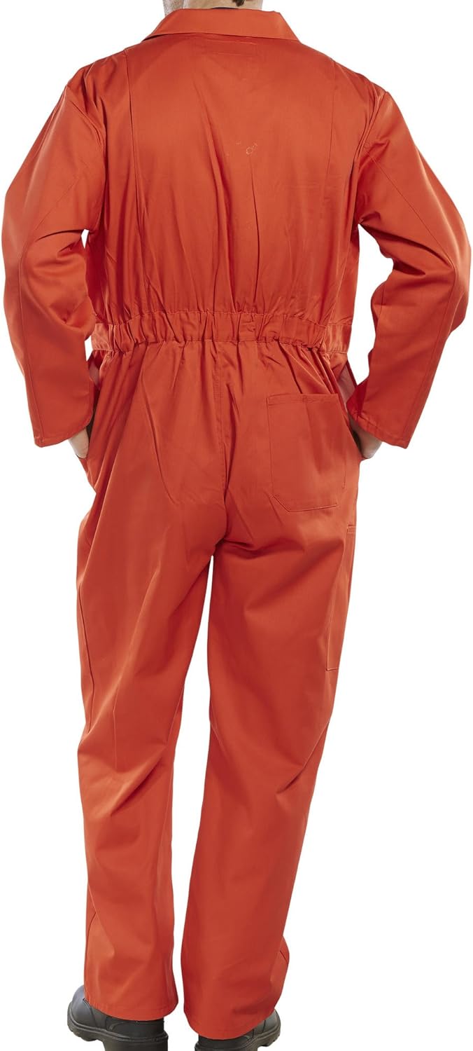 B-Click Polycotton Boiler Suit Orange 36" Chest Orange, 36" Chest Orange