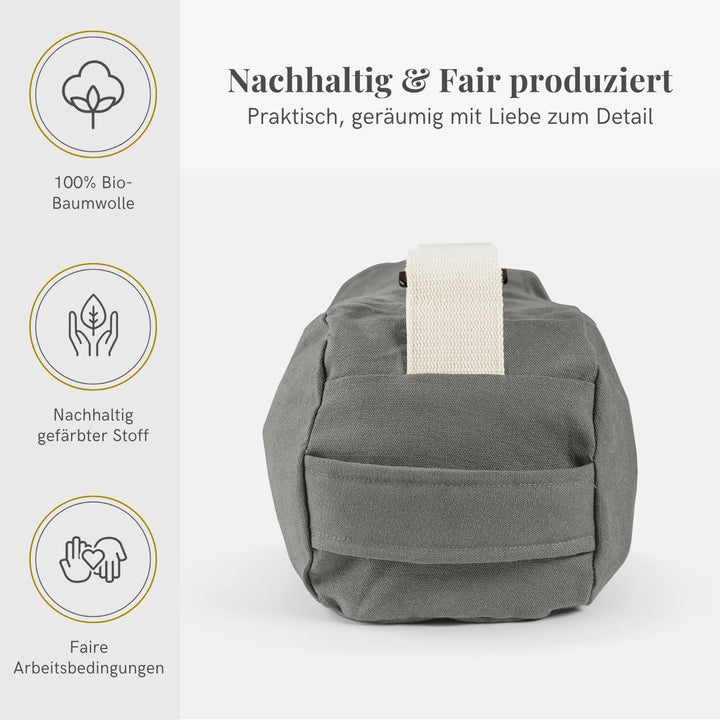 Lotuscrafts® Yogatasche PUNE aus Bio-Baumwolle, Fair & Ökologisch hergestellt, Ideale Yogatasche für