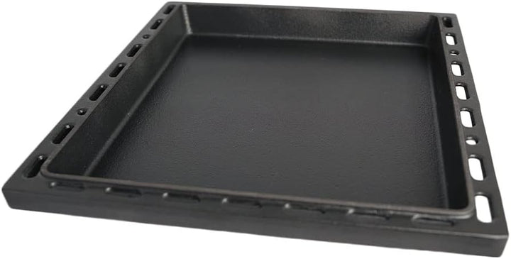 SANTOS einsetzbare Guss Grillpfanne/Einsatzpfanne - Gusseisen Grill Plancha - 37,7x 42,8x4,6cm - SAN