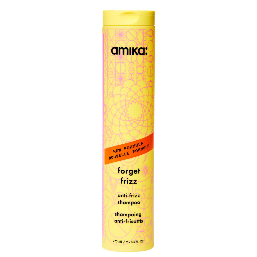 amika Forget Frizz Anti-Frizz Shampoo 275ml I Glättendes Shampoo gegen Frizz I Bis zu 72h Feuchtigke