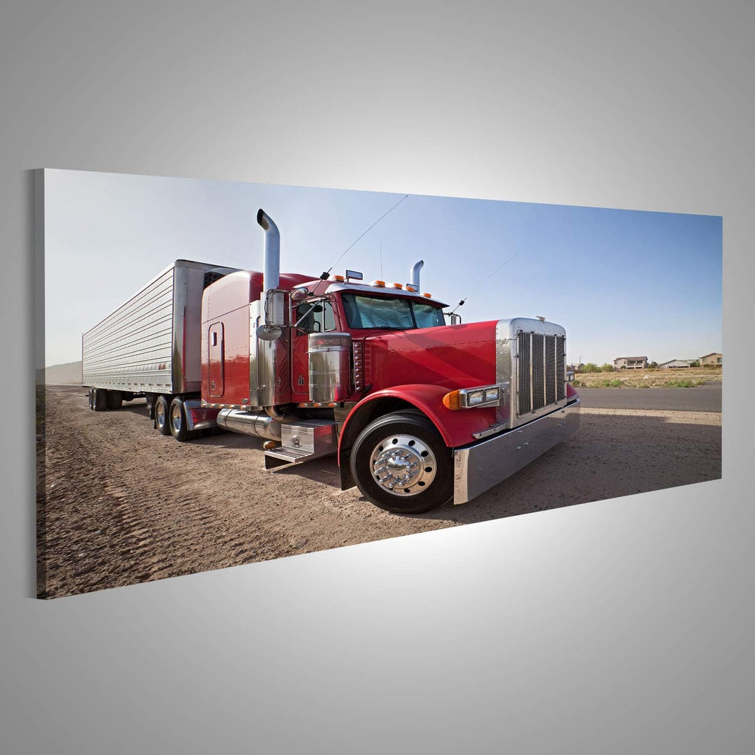 islandburner, Bild auf Leinwand LKW Wandbild Poster Leinwandbild 120x40 Panorama, 120x40 Panorama