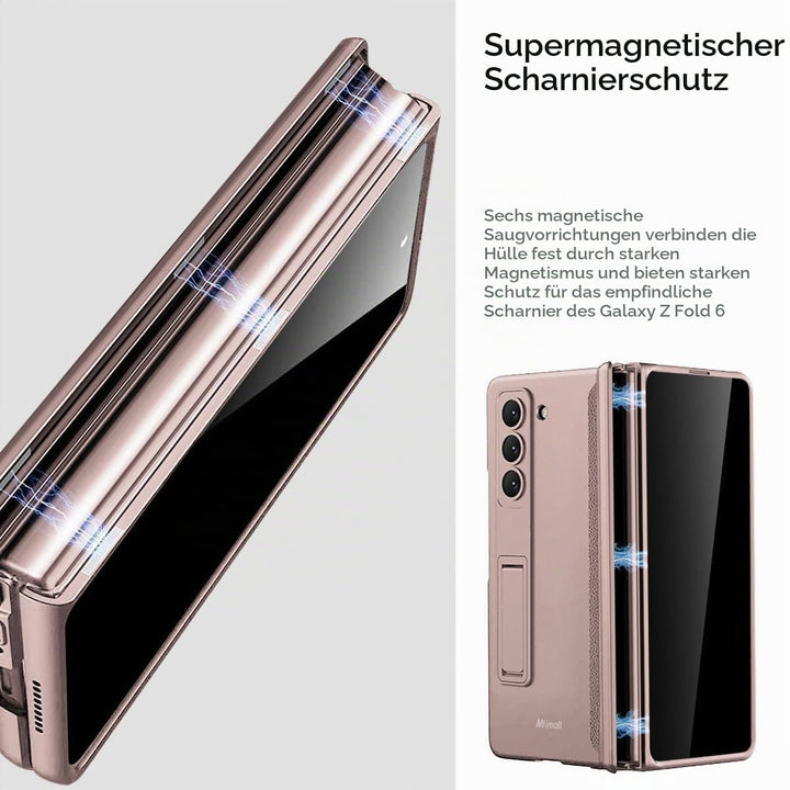 Miimall Kompatibel mit Samsung Galaxy Z Fold 6 Hülle mit Displayschutz Anti-Peeping+Magnetischer Sch