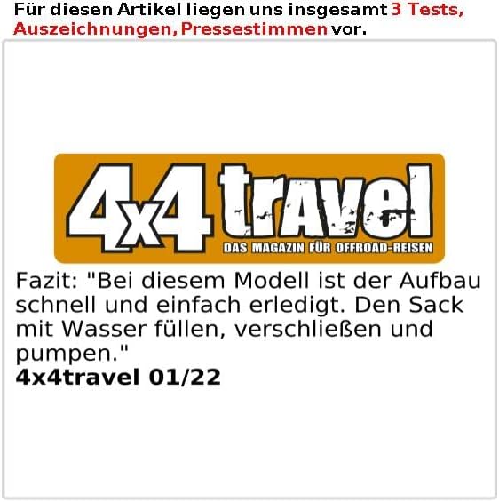 Semptec Urban Survival Technology Solardusche: Tragbare Druck-Campingdusche mit Fusspumpe, 11 Liter