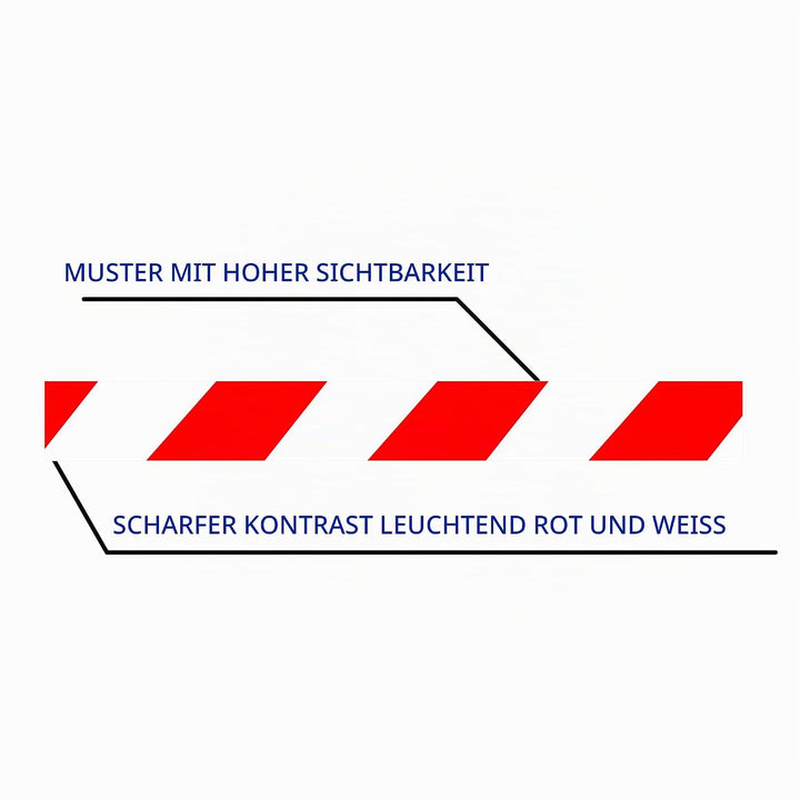 TAPEBEAR Absperrband Warnklebeband Rot und Weiss Flatterband Warnband Gefahr Warnung PVC Selbstklebe