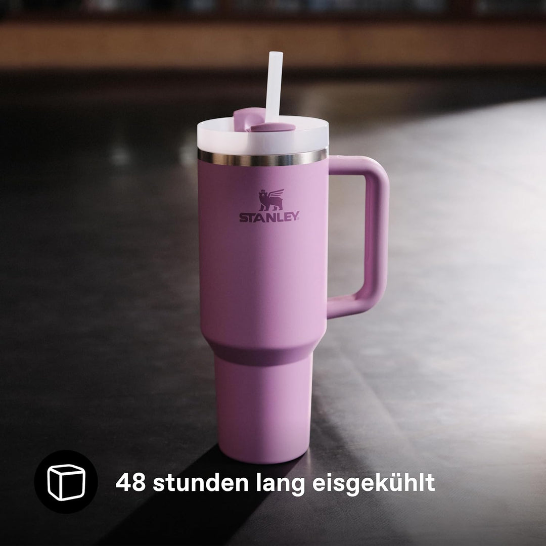 STANLEY Quencher H2.0 FlowState Trinkflasche mit Strohhalm 1.2L - Thermobecher Kühlt 11 Stunden - 48