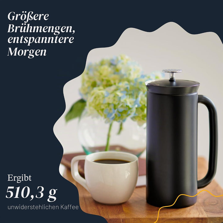 Espro French Press P7, Kaffee Stempelkanne, Coffee-Maker, Kaffeezubereiter, Rostfreier Stahl, Schwar