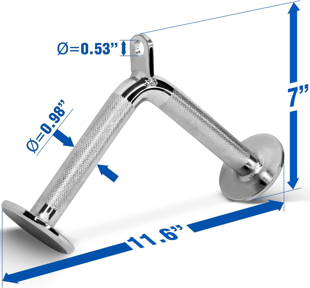 Yes4All LAT-Pull-Down-Kabelaufsatz, Trizeps-Pressstange, V-förmige Stange mit Diamant-Rändelgriff, B