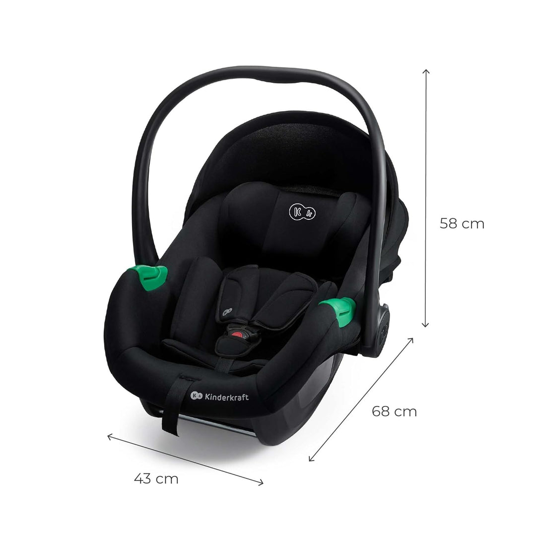 Kinderkraft MINK PRO 2 i-Size 40-87 cm Autositz, Tragesitz von Geburt an Gruppe 0+, verstellbares Ko