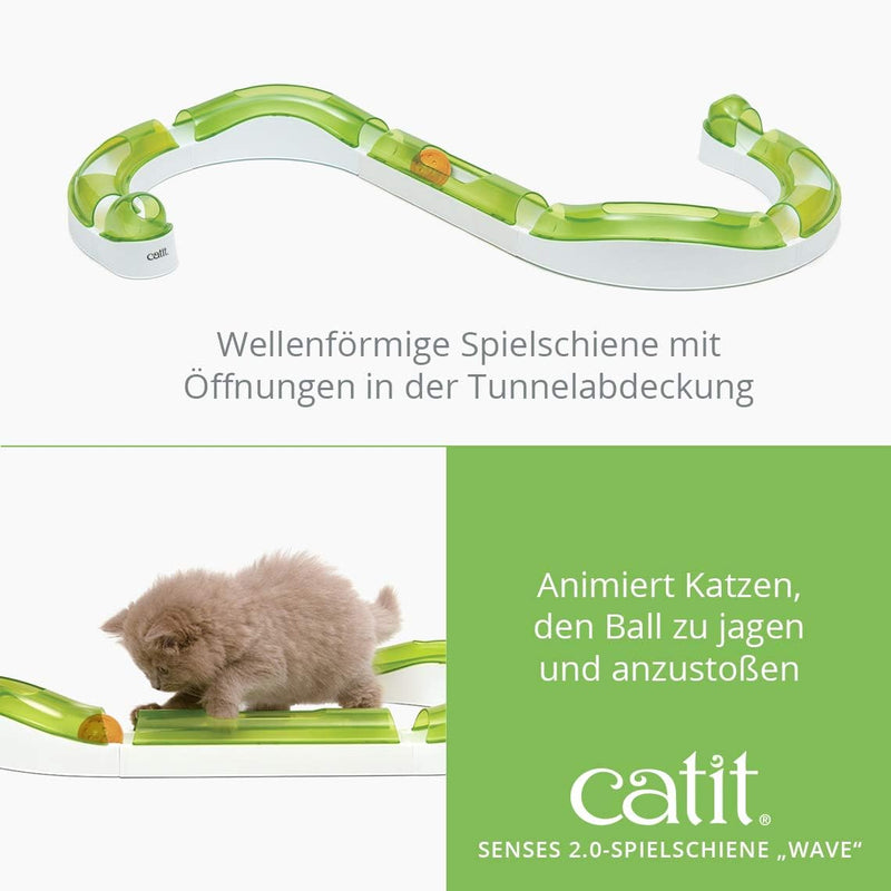 Catit Spielschiene, Wave Circuit, interaktives Spielzeug für Katzen, Wave