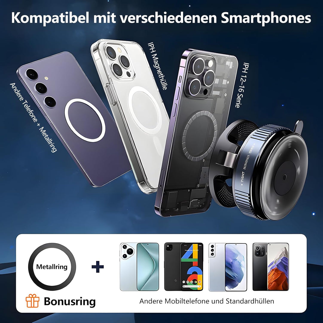Handyhalterung Auto Für Magsafe,- 360° Drehbar Zusammenklappbar Tragbar Magnetisch Handy Halter,Hand