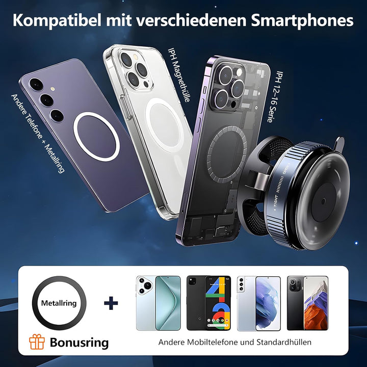 Handyhalterung Auto Für Magsafe,- 360° Drehbar Zusammenklappbar Tragbar Magnetisch Handy Halter,Hand