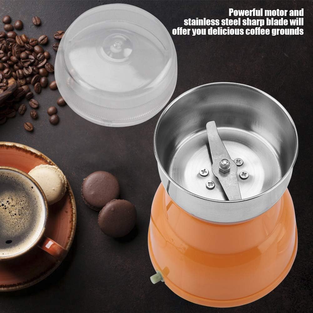 ciciglow Kaffeebohnenmühle, elektrische Kaffeemühle mit Edelstahlklinge Langlebig Zum Mahlen von Kaf