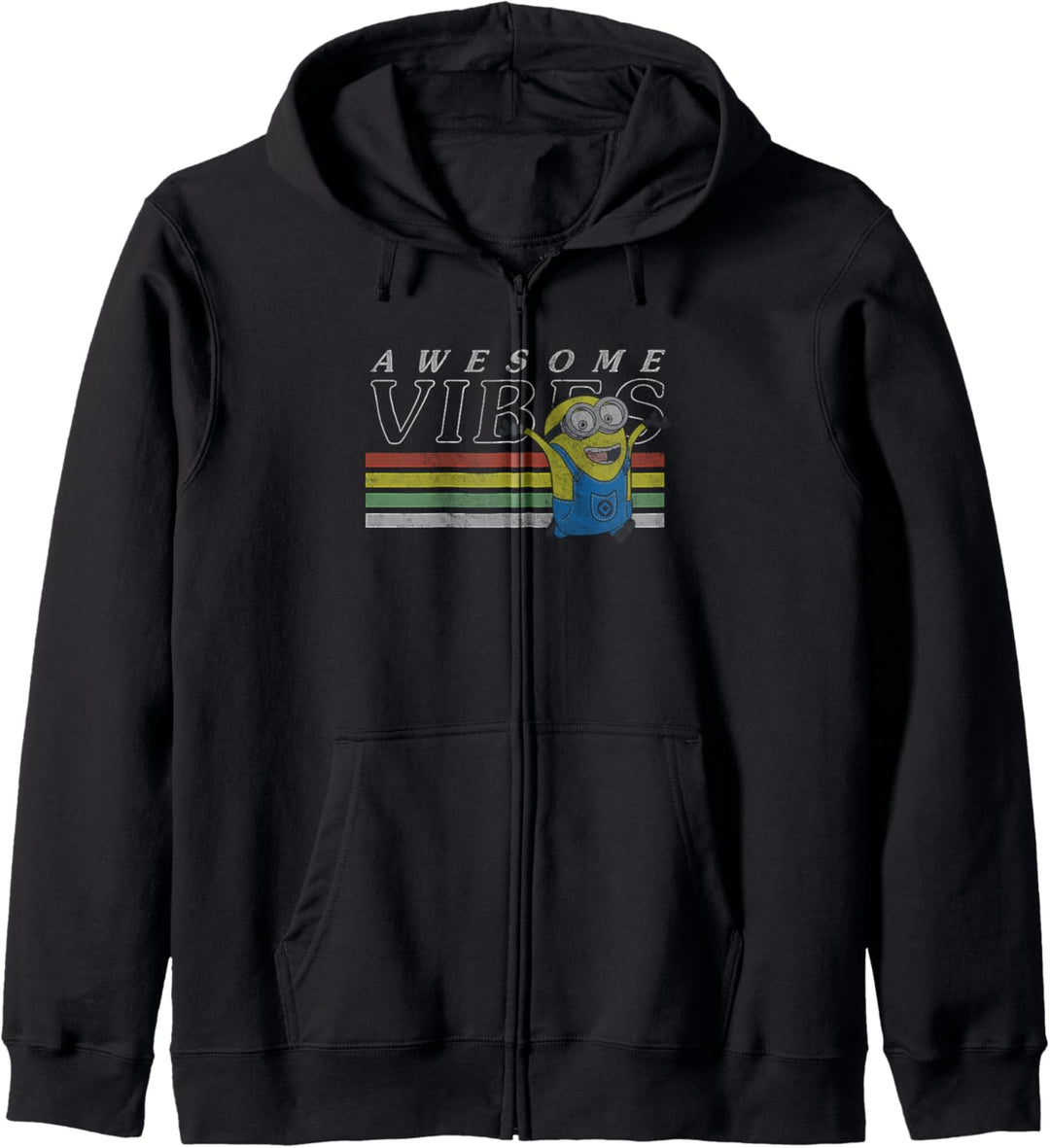 Despicable Me Minions Dave Rainbow Running Awesome Vibes Kapuzenjacke