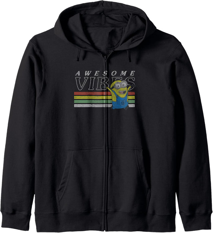 Despicable Me Minions Dave Rainbow Running Awesome Vibes Kapuzenjacke