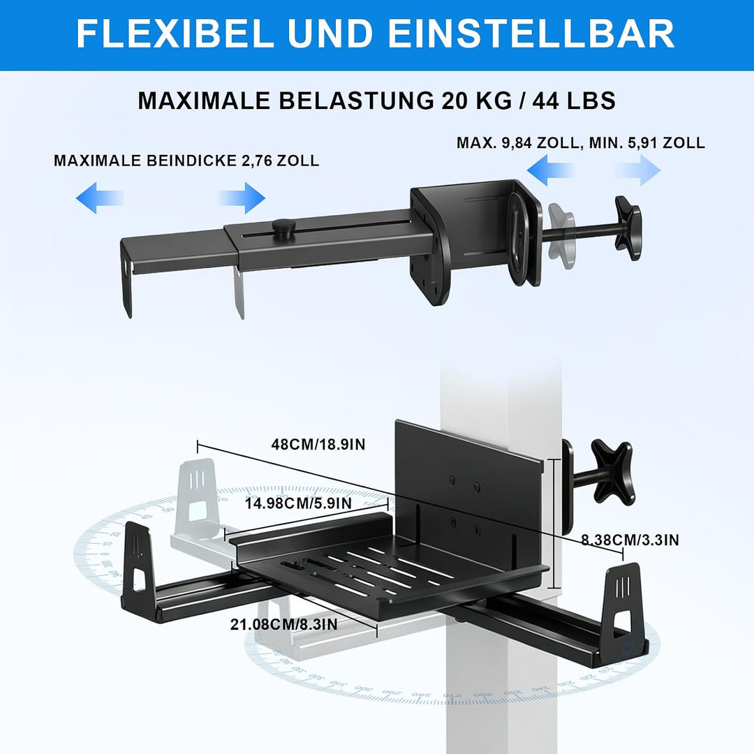 PC-Halterung unter dem Schreibtisch, Under Desk PC Mount