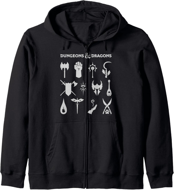 Dungeons &amp; Dragons Classes Icons Kapuzenjacke