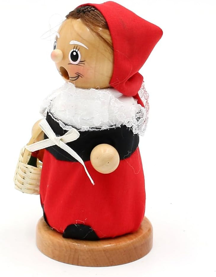 Dekohelden24 Holz Räuchermann, Räucherfigur, Rauchfigur, Räuchermännchen als Märchenfigur Mädchen mi