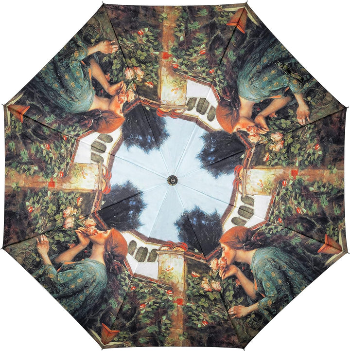 VON LILIENFELD Regenschirm John W. Waterhouse My sweet Rose Auf-Automatik Damen Kunst Stockschirm St