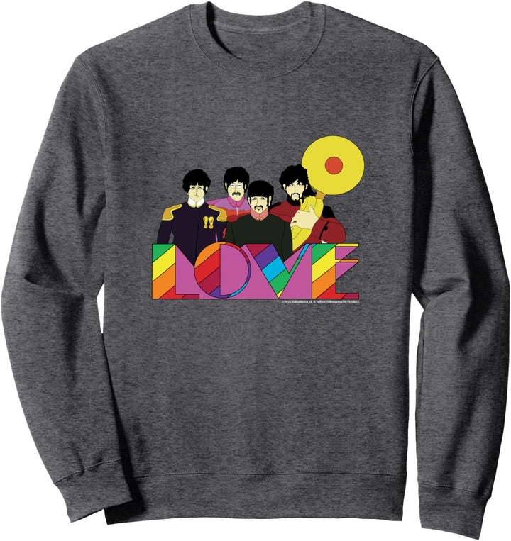 The Beatles - Gelbe Untergruppe Liebe Regenbogen Sweatshirt
