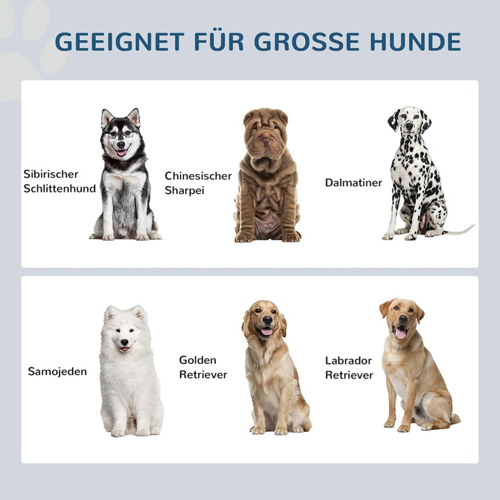 PawHut Hundenapf, 2 x 2L Futternapf, erhöhter Fressnapf mit Schublade, Edelstahlnapf, Futterstation