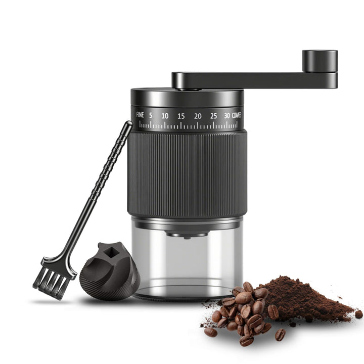 Mini Kaffeemühle Manuell, 35 Externe Einstellbare Mahlgrade, Handkaffeemühle mit Verschleissfester K