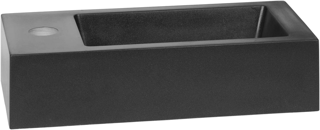 Saqu Waschbecken mit Hahnloch Links 36x18x9cm Quarz