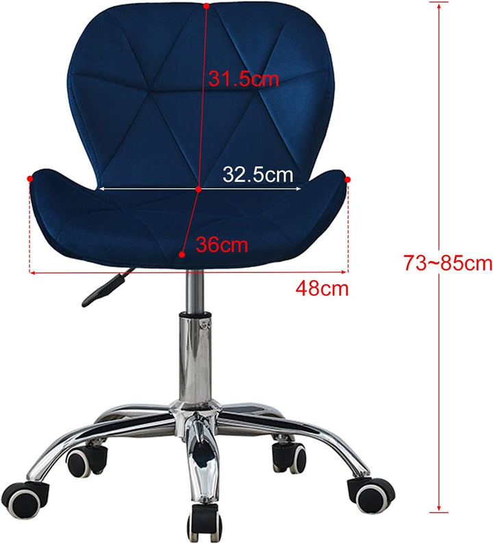 CLIPOP Schreibtischstuhl, Homeoffice Stuhl, Drehstuhl, Schminkstuhl mit Rollen, höhenverstellbar 10c