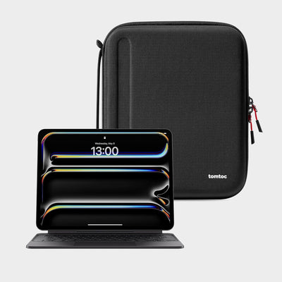 tomtoc Portfolio Tablet Schultertasche für 12,9 Zoll iPad Pro M2&M1 6./5./4./3. 2022-2018 mit Zubehö
