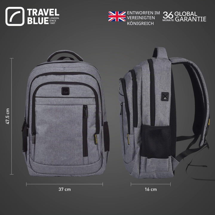 Travel Blue Vanguard Executive Laptop-Rucksack für Berufstätige – Damen & Herren 25L Laptop Backpack