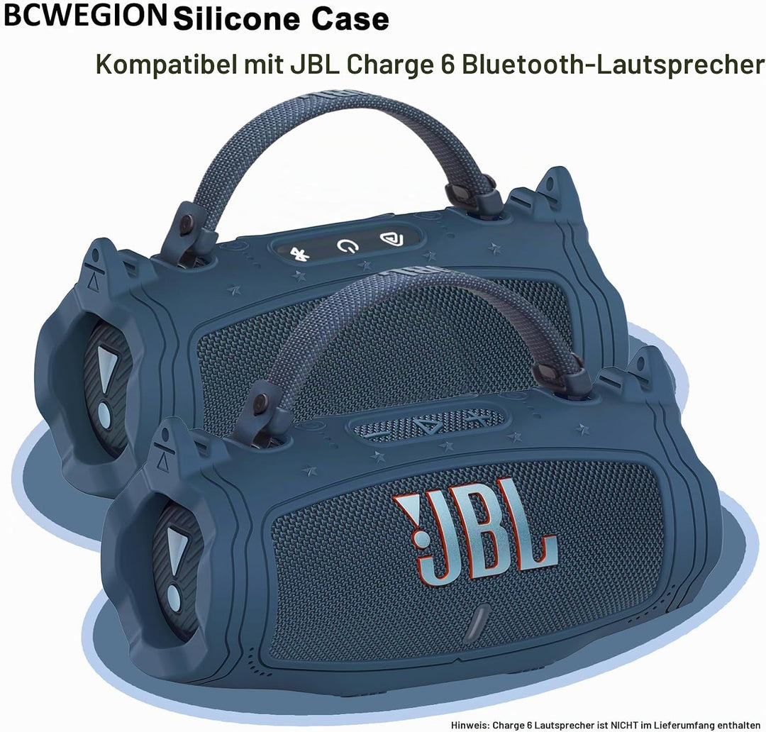 Silikonhülle für JBL Charge 6 tragbaren Lautsprecher, Schutzhülle für JBL Charge 6 Pro AI Sound Laut