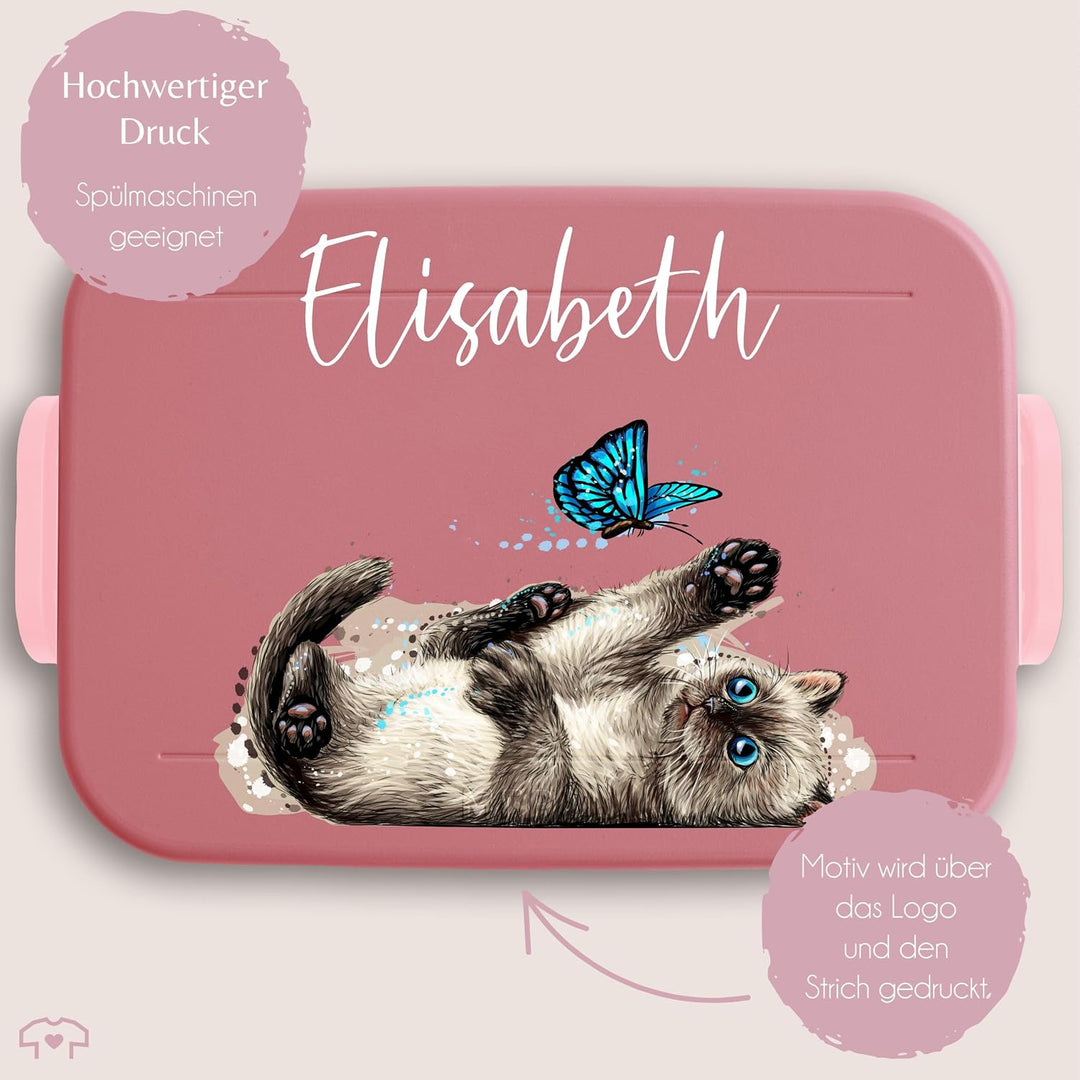 Kinder Bento Box Midi Lunchbox für Mepal Bentobox - Katzen - Verspielte Süsse Katze Brotdose Cat I -