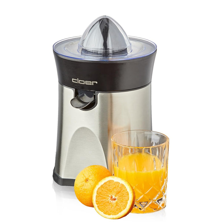 Cloer 6815 Zitruspresse und Orangenpresse, 2-in-1 Saftpresse, elektrisch, kleiner und grosser Pressk