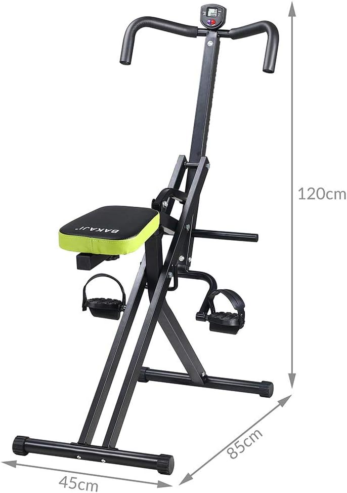 BAKAJI Total Body Training Fitness Cardio, Bauchmuskeltraining, Crunch, Beine, mit gepolstertem Sitz