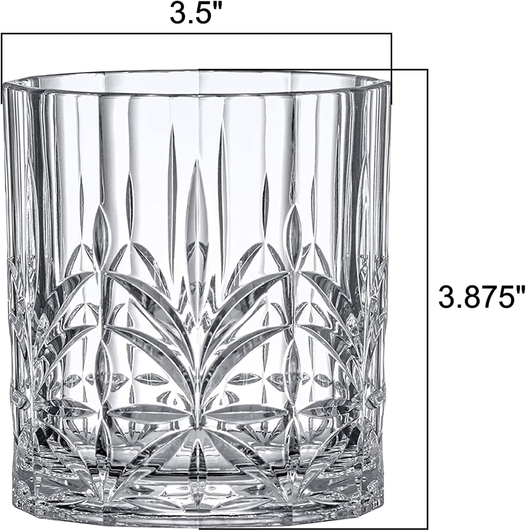 Amazing Abby Unzerbrechliche Tritan-Whiskygläser (4 Stück), wiederverwendbare Whiskygläser aus Kunst