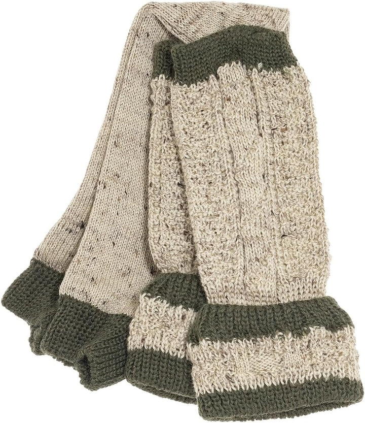 Lusana Herren Trachtenstrümpfe 40 Beige (Beigemeliert/Jägergrün 930), 40 Beige (Beigemeliert/Jägergr