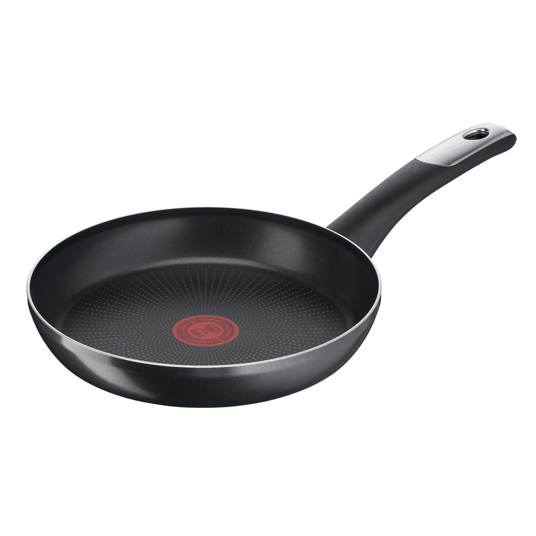 Tefal Bratpfanne 24 cm, Pfanne Antihaftbeschichtung mit Titanpartikeln, Thermo-Signal bei idealer Br