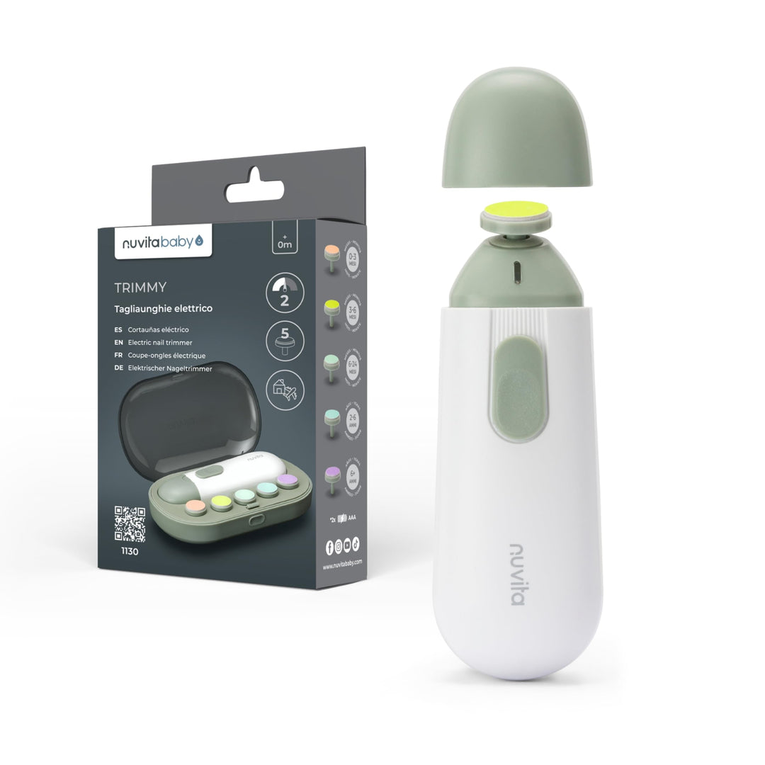 Nuvita 1130 Trimmy Elektrischer Nageltrimmer für Babys und Kinder – Nagelfeile Sicher, Sanft, Einfac