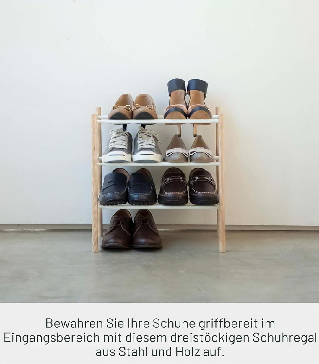 Expand. Shoe Rack - Plain - white Weiss, Weiss