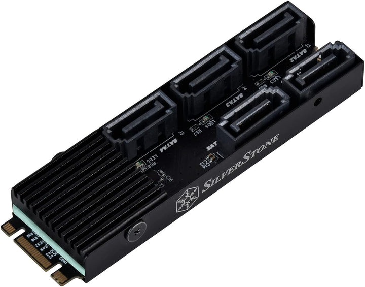 SilverStone Technology SST-ECS07-5-Port-SATA-Gen3-6Gb/s-Non-RAID-M.2-PCIe-Speichererweiterungskarte