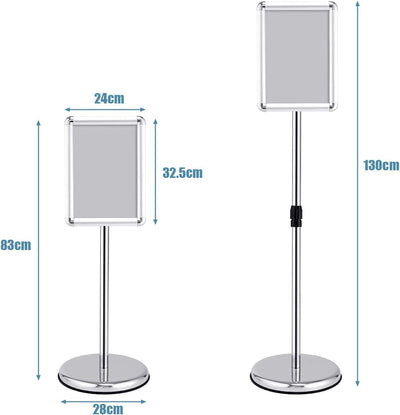 GOPLUS Infoständer Höhenverstellbar, Plakatständer Drehbar, Informationsständer DIN A3/A4, Präsentat