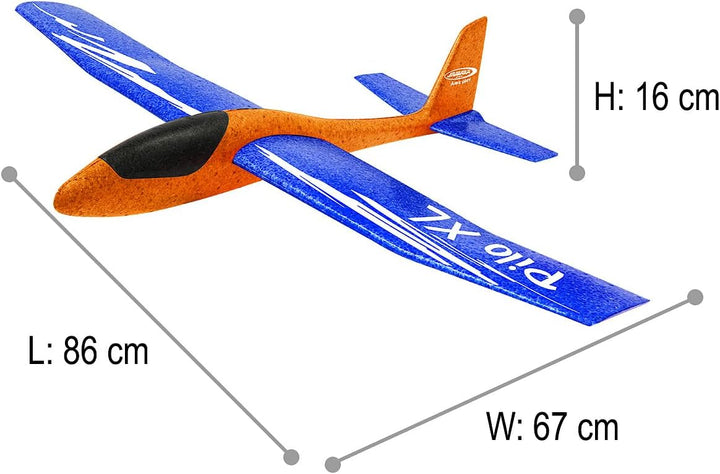 Schaumwurfgleiter 2in1 - Pilo XL - Super leicht (160g), Fast unzerstörbar, Höhenleitwerks für Loopin