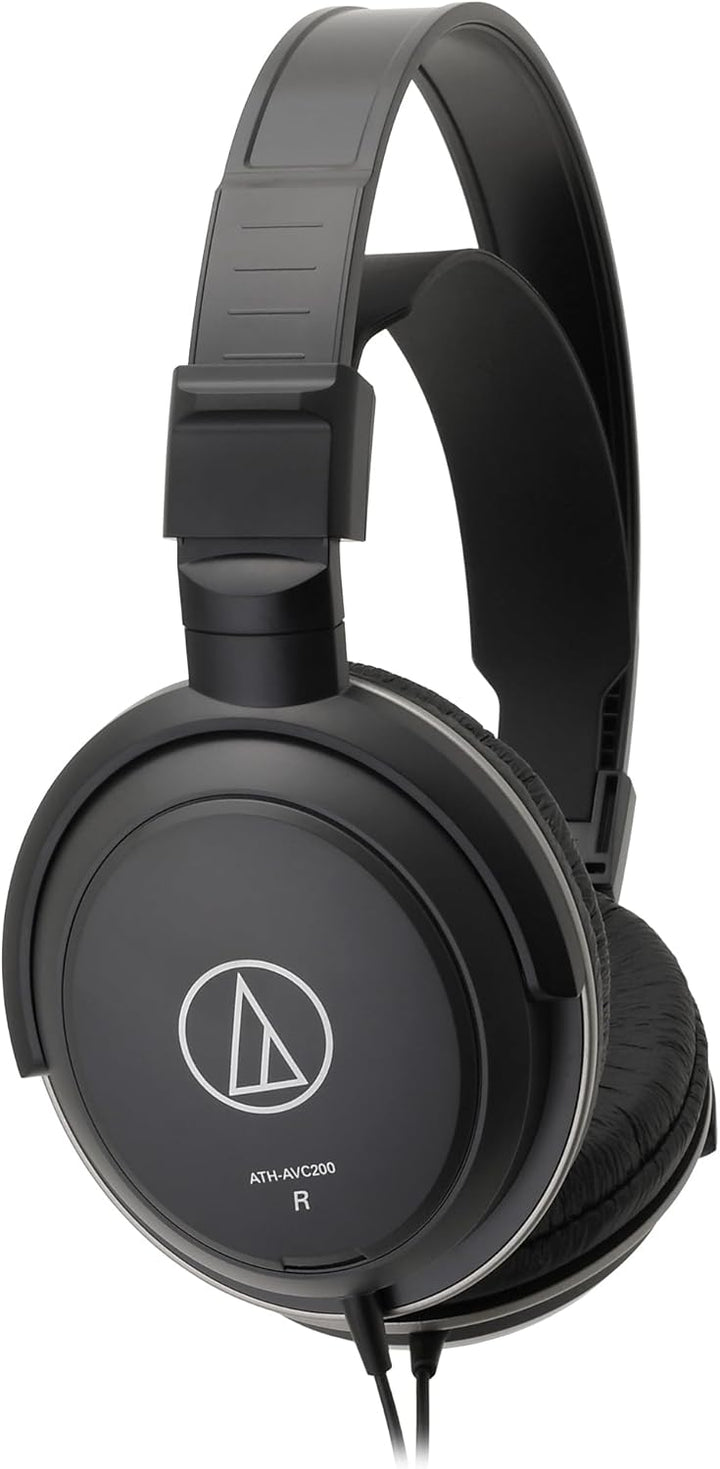 Audio-Technica ATH-AVC200 SonicPro Over-Ear-Kopfhörer, geschlossene Rückseite, Schwarz, ATH-AVC200