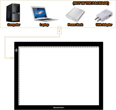 GAOMON GB4 Leuchttisch für Zeichnen und Skkizieren