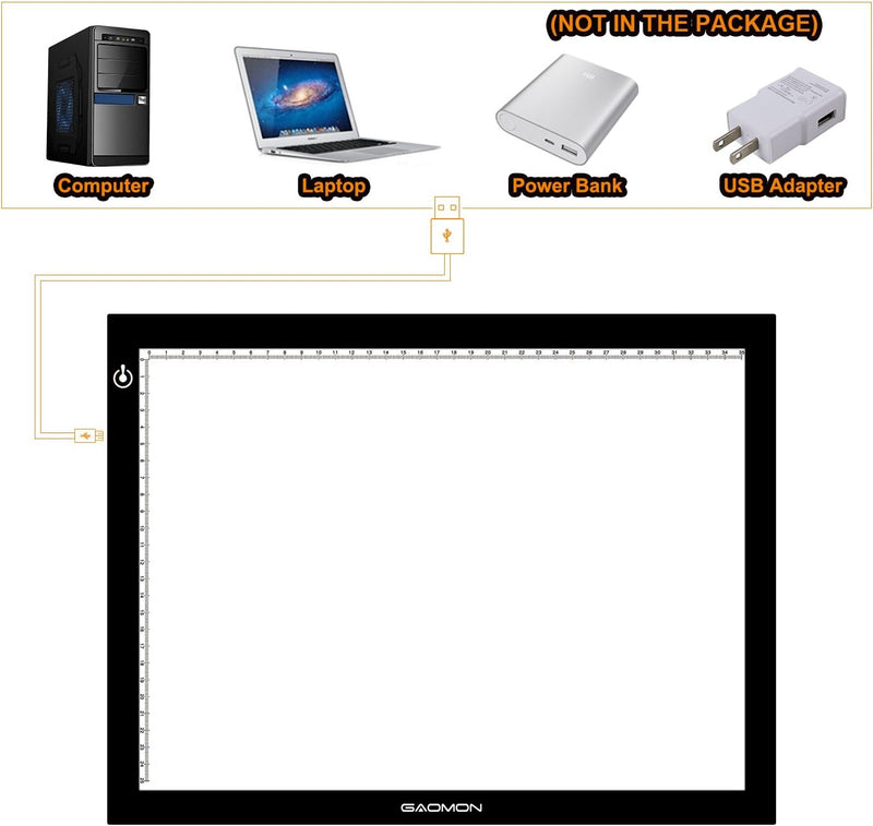 GAOMON GB4 Leuchttisch für Zeichnen und Skkizieren