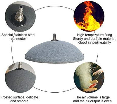 Aquarium Air Stone Durable gesinterte Aquarium Hydroponics Bubble Diffusor Round Pond Bubble Steinsc