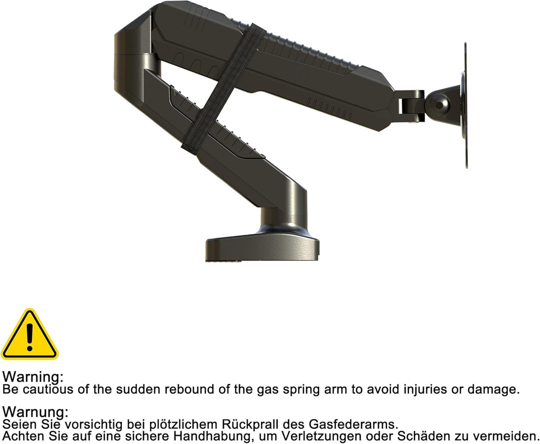 HFTEK Monitor Halter Tischhalterung für Bildschirme 15 bis 34 Zoll (6,5 kg) mit VESA 75/100 (HF12GMC